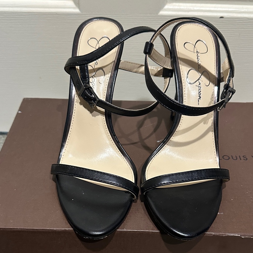 Jessica Simpson Black Strappy Heels